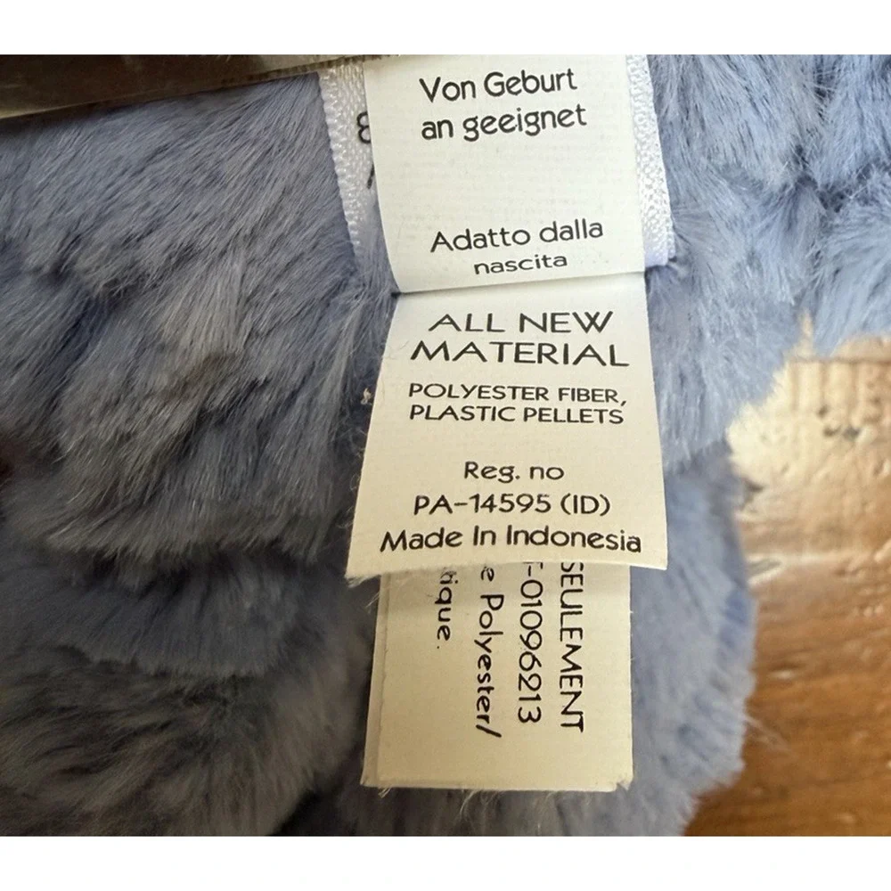 Retired Jellycat Junglie Bunglie Blue Elephant Shaggy Plush
